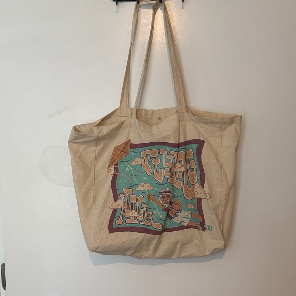 Hippie Funny Tan Tote Bag